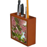 Double Blossoming Cherry Tree III Spring Floral Desk Organizer