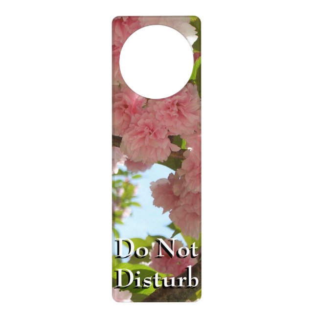 Double Blossoming Cherry Tree III Spring Floral Door Hanger (Front)