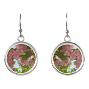 Double Blossoming Cherry Tree III Spring Floral Earrings