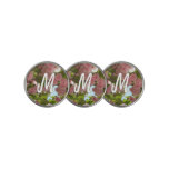Double Blossoming Cherry Tree III Spring Floral Golf Ball Marker