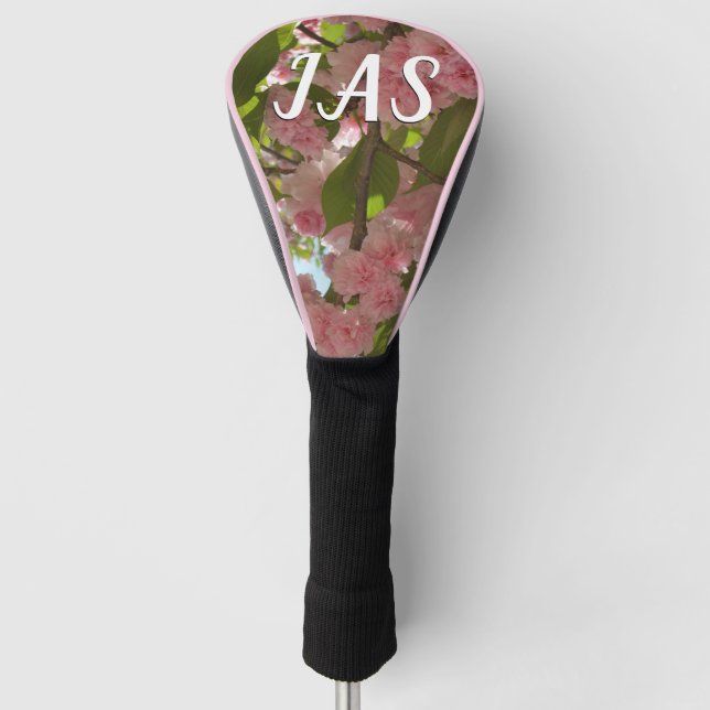 Double Blossoming Cherry Tree III Spring Floral Golf Head Cover (Front)