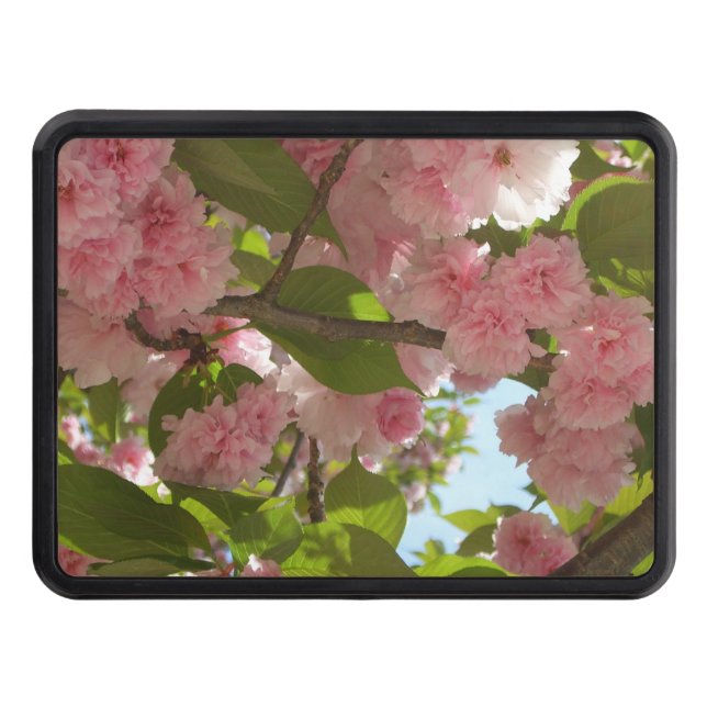 Double Blossoming Cherry Tree III Spring Floral Hitch Cover (Front)