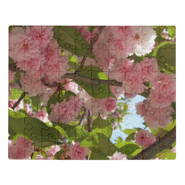 Double Blossoming Cherry Tree III Spring Floral Jigsaw Puzzle (Puzzle Horizontal)