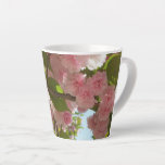 Double Blossoming Cherry Tree III Spring Floral Latte Mug