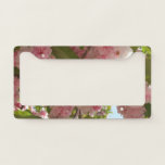 Double Blossoming Cherry Tree III Spring Floral License Plate Frame