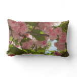 Double Blossoming Cherry Tree III Spring Floral Lumbar Pillow