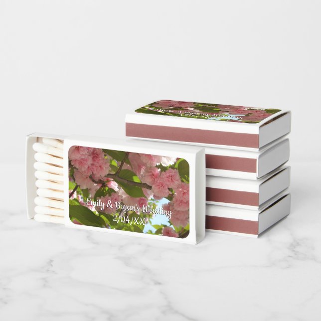Double Blossoming Cherry Tree III Spring Floral Matchboxes (Stacked)