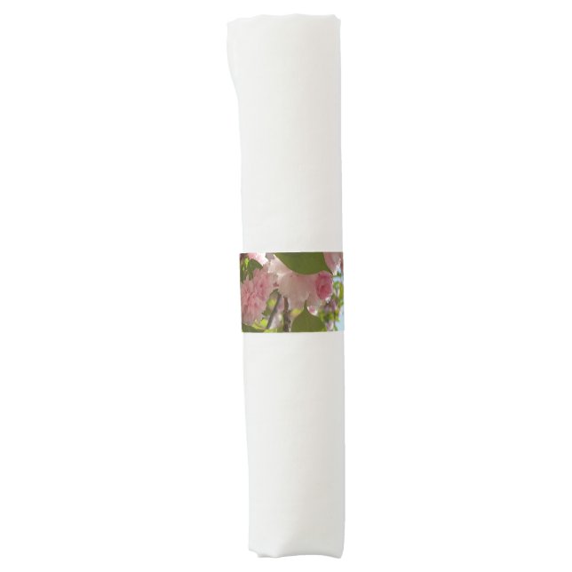 Double Blossoming Cherry Tree III Spring Floral Napkin Bands (Front)