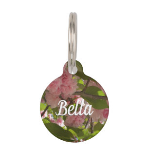Double Blossoming Cherry Tree III Spring Floral Pet ID Tag