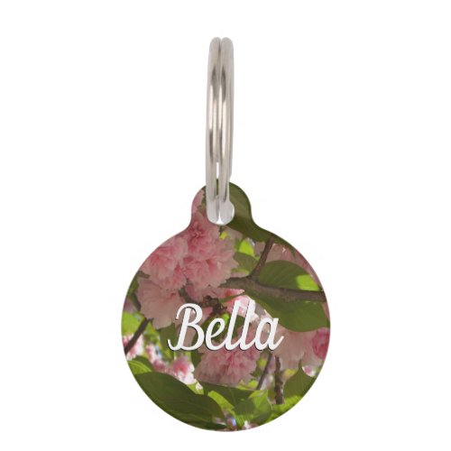 Double Blossoming Cherry Tree III Spring Floral Pet ID Tag