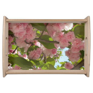 Double Blossoming Cherry Tree III Spring Floral Serving Tray