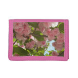 Double Blossoming Cherry Tree III Spring Floral Trifold Wallet