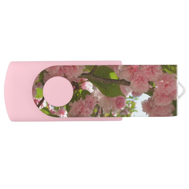 Double Blossoming Cherry Tree III Spring Floral USB Flash Drive (Front)