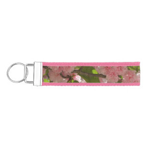 Double Blossoming Cherry Tree III Spring Floral Wrist Keychain