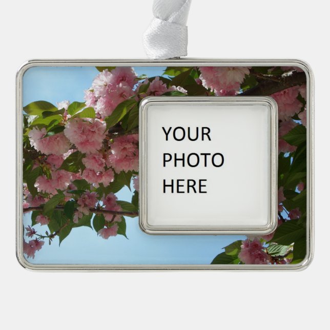 Double Blossoming Cherry Tree IV Spring Christmas Ornament (Front)