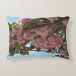 Double Blossoming Cherry Tree IV Spring Decorative Pillow