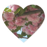 Double Blossoming Cherry Tree IV Spring Heart Sticker
