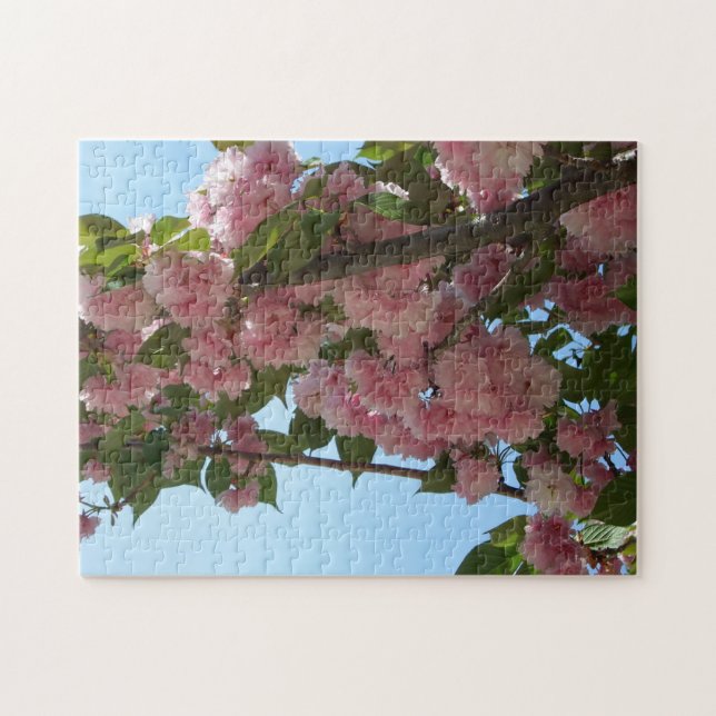 Double Blossoming Cherry Tree IV Spring Jigsaw Puzzle (Horizontal)