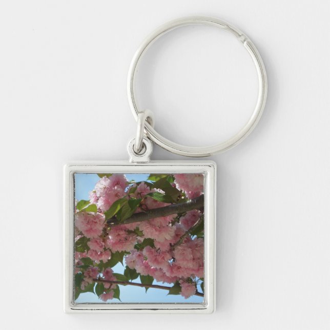 Double Blossoming Cherry Tree IV Spring Keychain (Front)