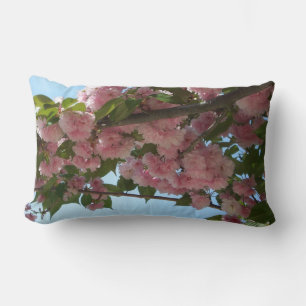Double Blossoming Cherry Tree IV Spring Lumbar Pillow