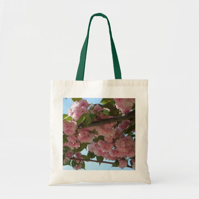 Double Blossoming Cherry Tree IV Spring Tote Bag (Front)