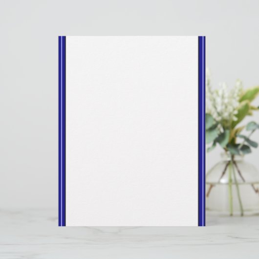 Double Blue Border Letterhead (Standing Front)