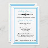 Double Blue Trim  - 5x7 Baby Shower Invitation (Front/Back)
