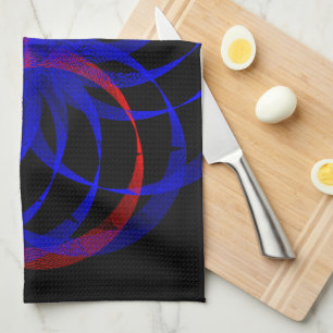 Double Blueberry Accent Geometric Kitchen Towel