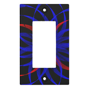 Double Blueberry Color Geometric Accent Wall Plate