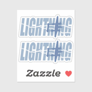 Double bolt of lightning sticker