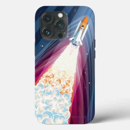 Double Boosted Space Shuttle Launch iPhone 13 Pro Case