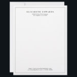 Double Border Simple Elegant Minimalist Letterhead<br><div class="desc">Double Border Simple Elegant Minimalist Letterhead</div>