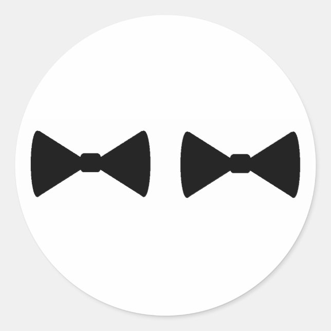 "Double Bow Ties" Stickers (Front)
