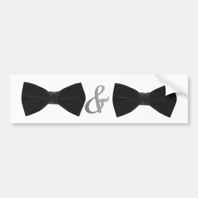 double bowties bumper sticker (Front)