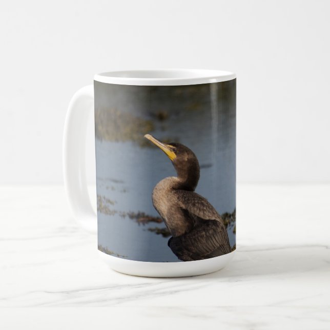 Double breasted cormorant coffee mug (Front Left)