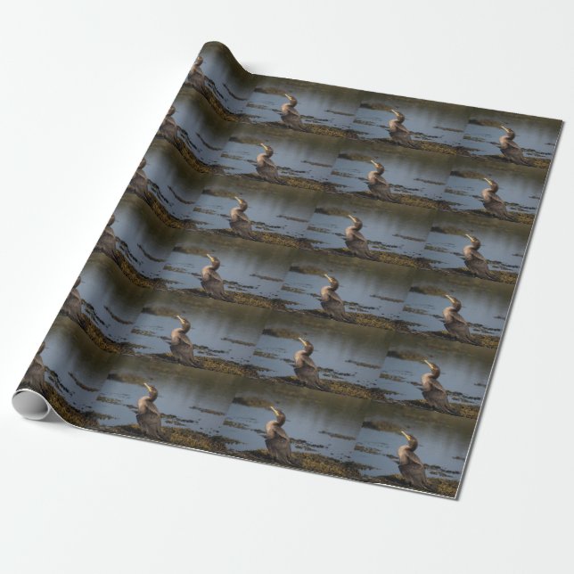 Double breasted cormorant  wrapping paper (Unrolled)