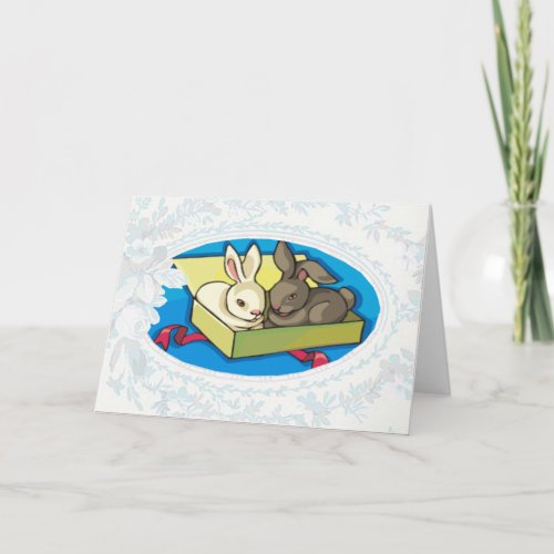 Double Bunny Gift Easter Card