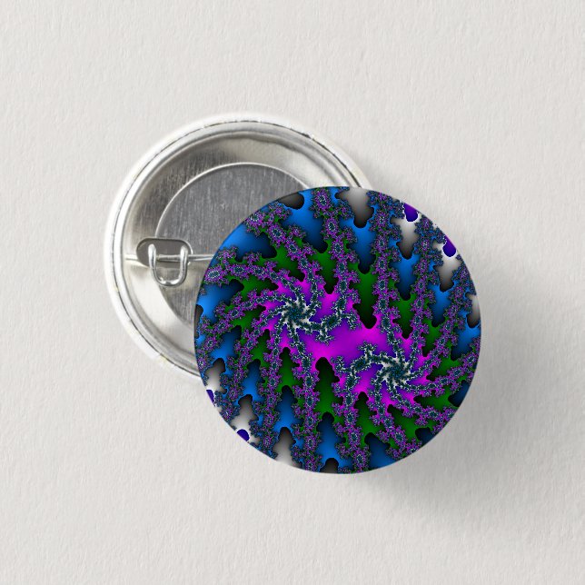 Double Burst Pinback Button (Front & Back)