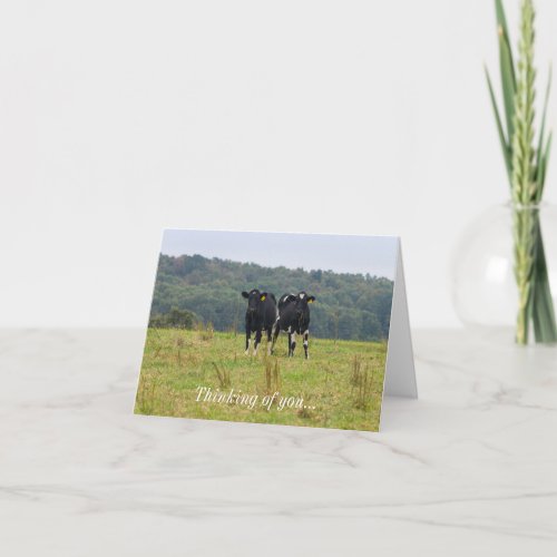 Double Cattle Trouble Thinking Of You Card