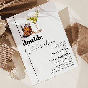 Double Celebration Adult Joint Birthday Invitation