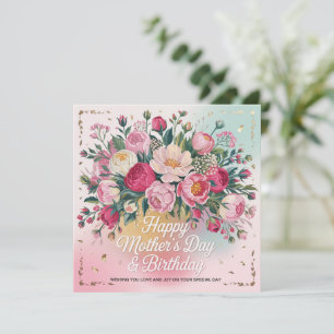 Double Celebration Birthday & Mother’s Day Holiday Card