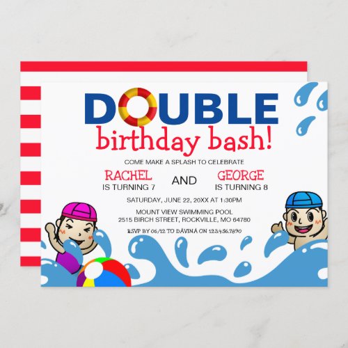 Double Celebration | Kids Pool Birthday Party