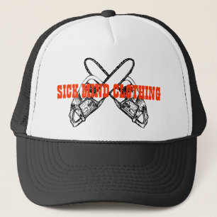 DOUBLE CHAINSAW LID TRUCKER HAT