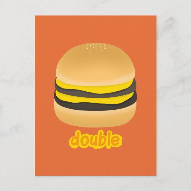 Double cheese burger version2 postcard (Front)