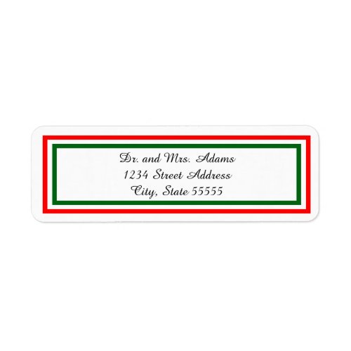 Double Christmas Trim _ Return Address Label