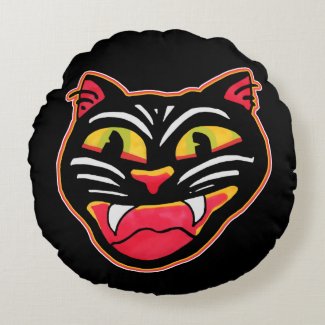  Double Color Vintage Cat Halloween Art Cartoon 