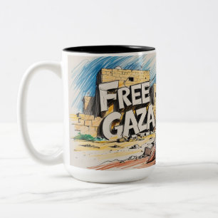 Double-colored cup, 15 oz Two-Tone coffee mug