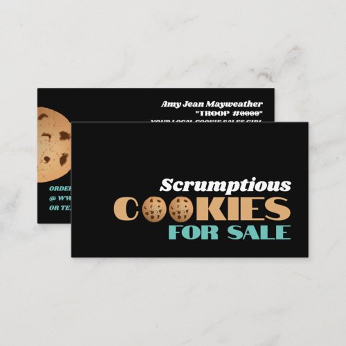 Double Cookies Logo Cookie Sales Fundraising Card