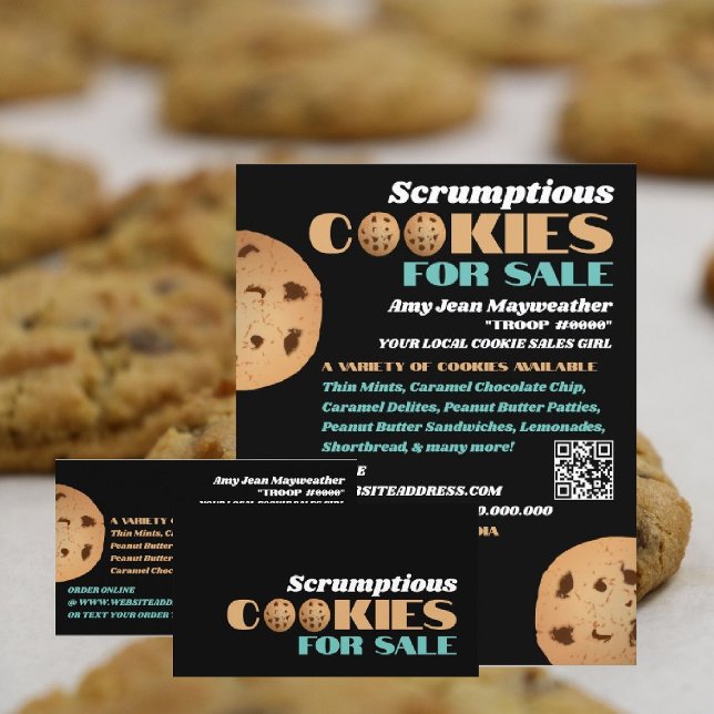 Double Cookies Logo, Cookie Sales Fundraising Flyer (Creator Uploaded)