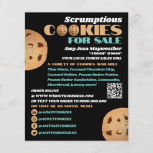 Double Cookies Logo, Cookie Sales Fundraising Flyer